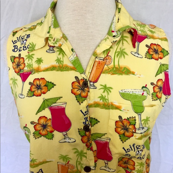 2 Vintage Big Dog Hawaiian Drinking Shirts Sz Med - Picture 15 of 16